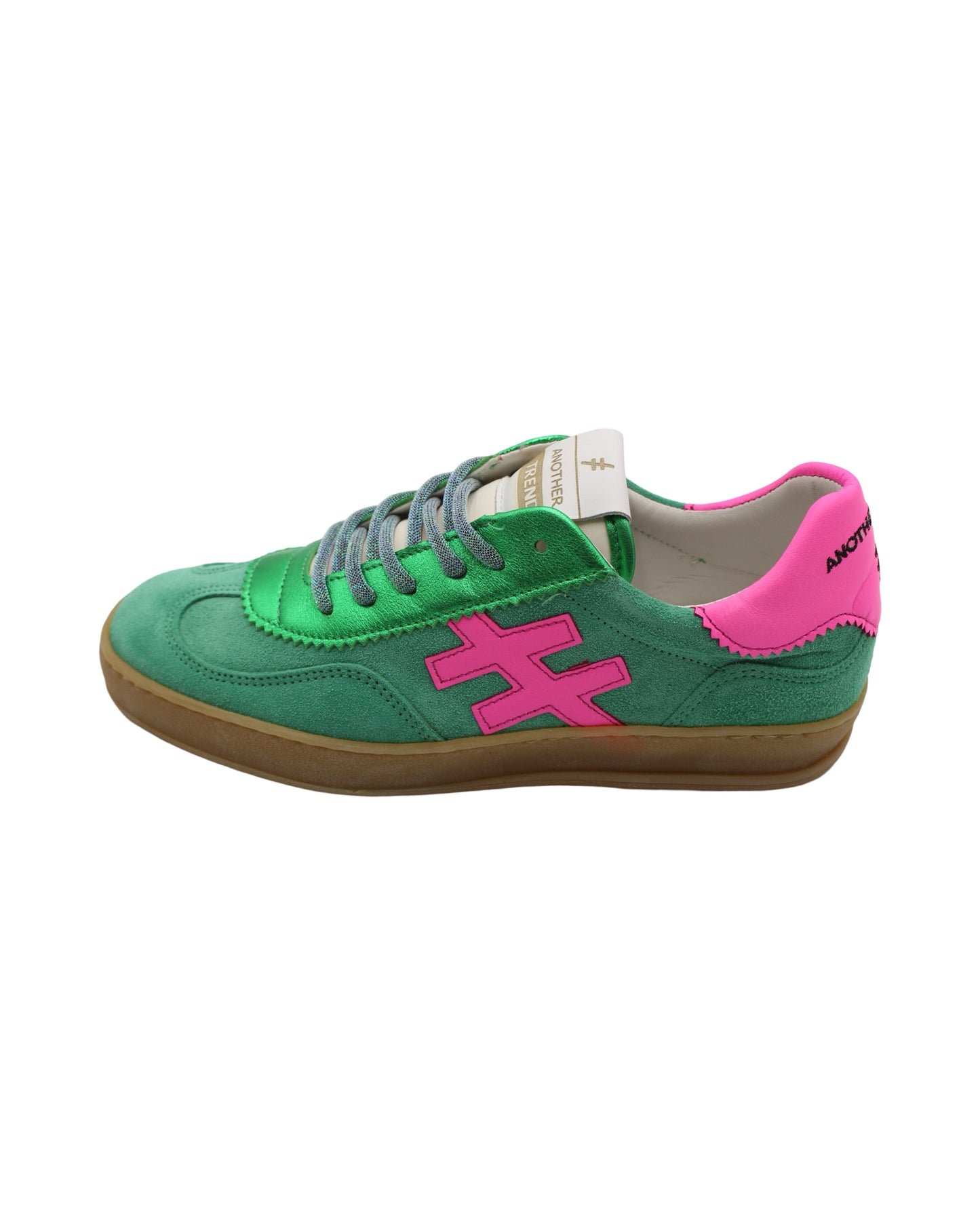 Another Trend - Ladies Trainers Green, Pink (3196)