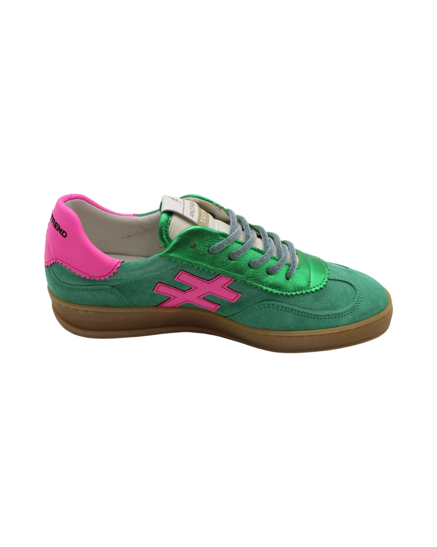 Another Trend - Ladies Trainers Green, Pink (3196)