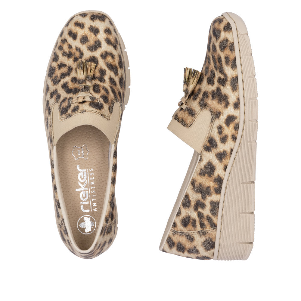 Rieker - Ladies Loafers Leopard (3200)