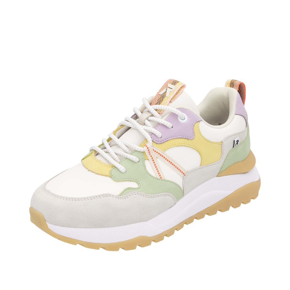 Rieker - Ladies Trainers Cream, Yellow, Lilac, Green (3207)