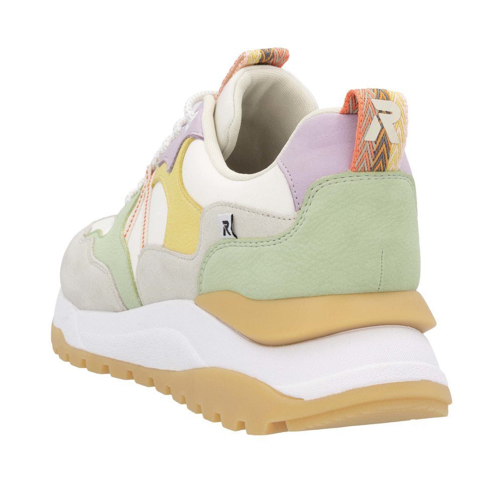 Rieker - Ladies Trainers Cream, Yellow, Lilac, Green (3207)