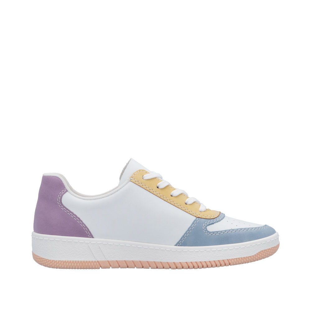 Rieker - Ladies Trainers White, Lilac, Yellow, Blue (3210)