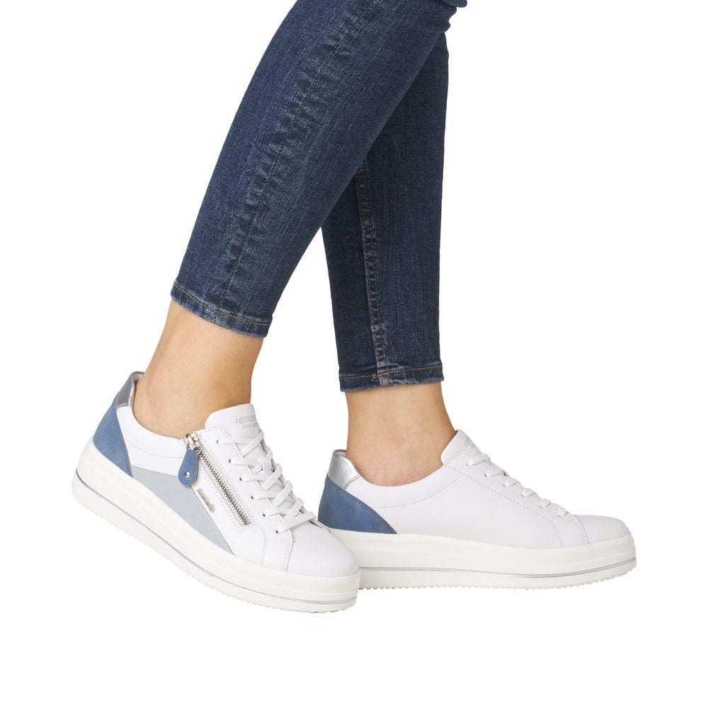 Remonte - Ladies Trainers White, Blue, Grey (3211)