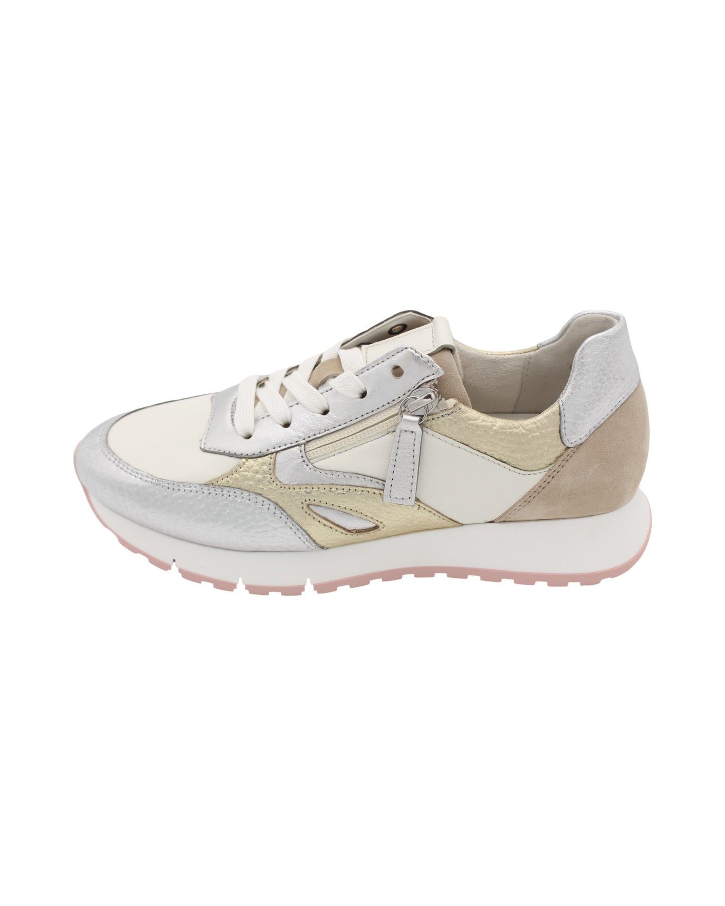 Gabor - Ladies Trainers White, Gold, Silver (3214)