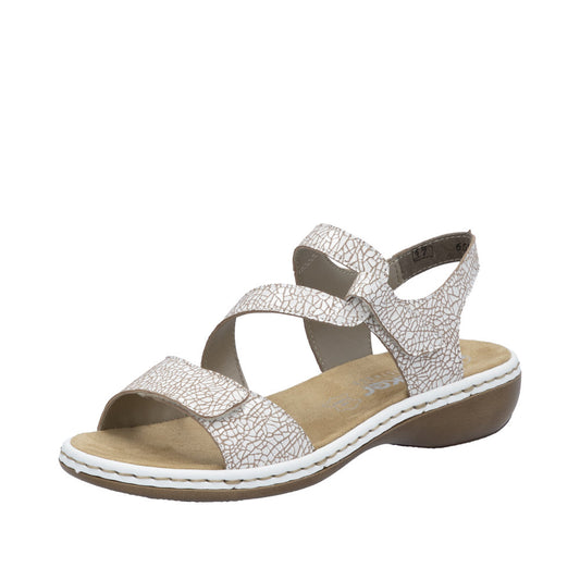 Rieker - Ladies Sandals White, Tan (3219)