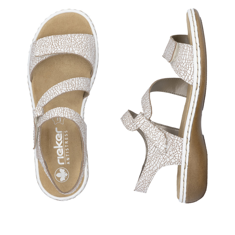 Rieker - Ladies Sandals White, Tan (3219)