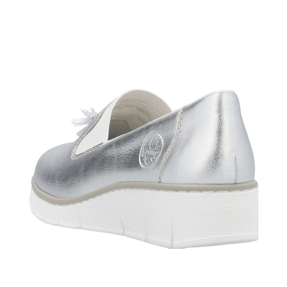 Rieker - Ladies Loafers Silver, White (3220)