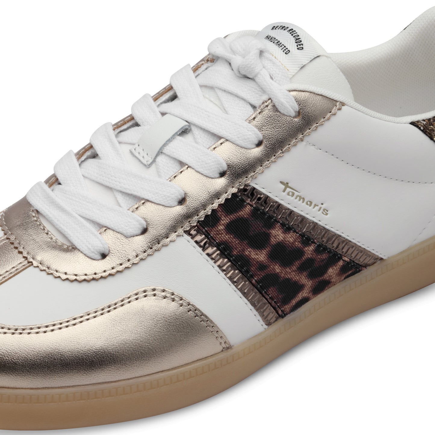 Tamaris - Ladies Trainers Leopard, Gold, White (3222)