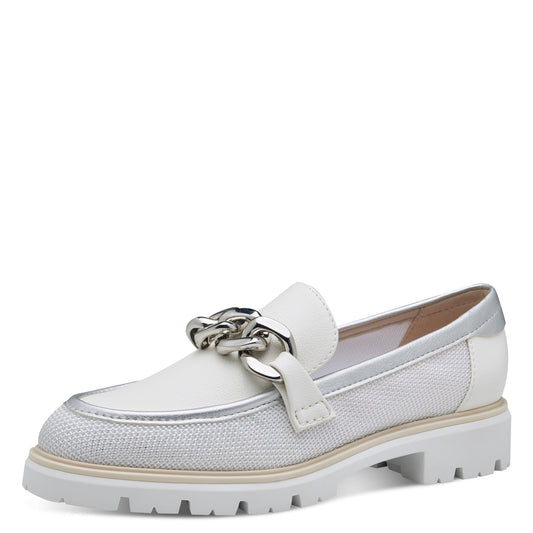 Marco Tozzi - Ladies Loafers White, Silver (3223)