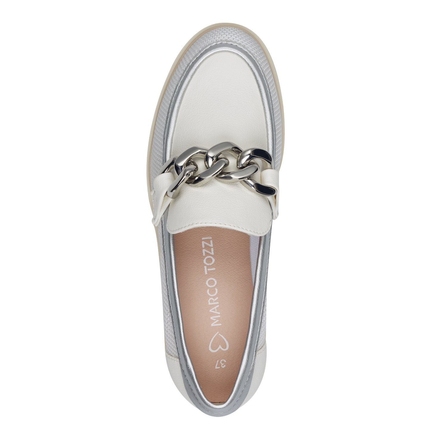 Marco Tozzi - Ladies Loafers White, Silver (3223)