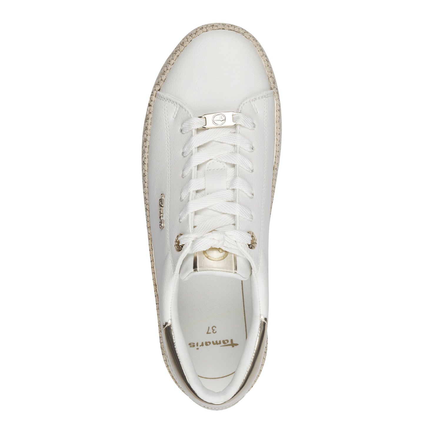 Tamaris - Ladies Trainers White, Gold (3272)