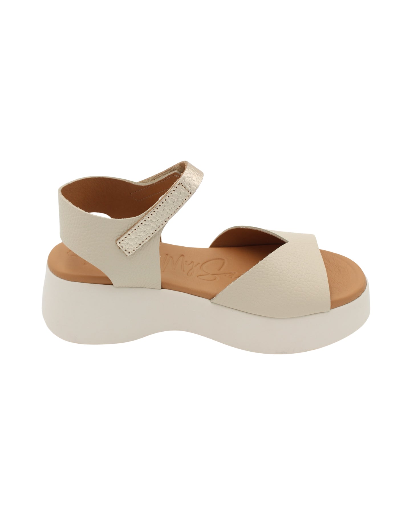 Oh! My Sandals - Ladies Sandals Cream, Gold (3290)