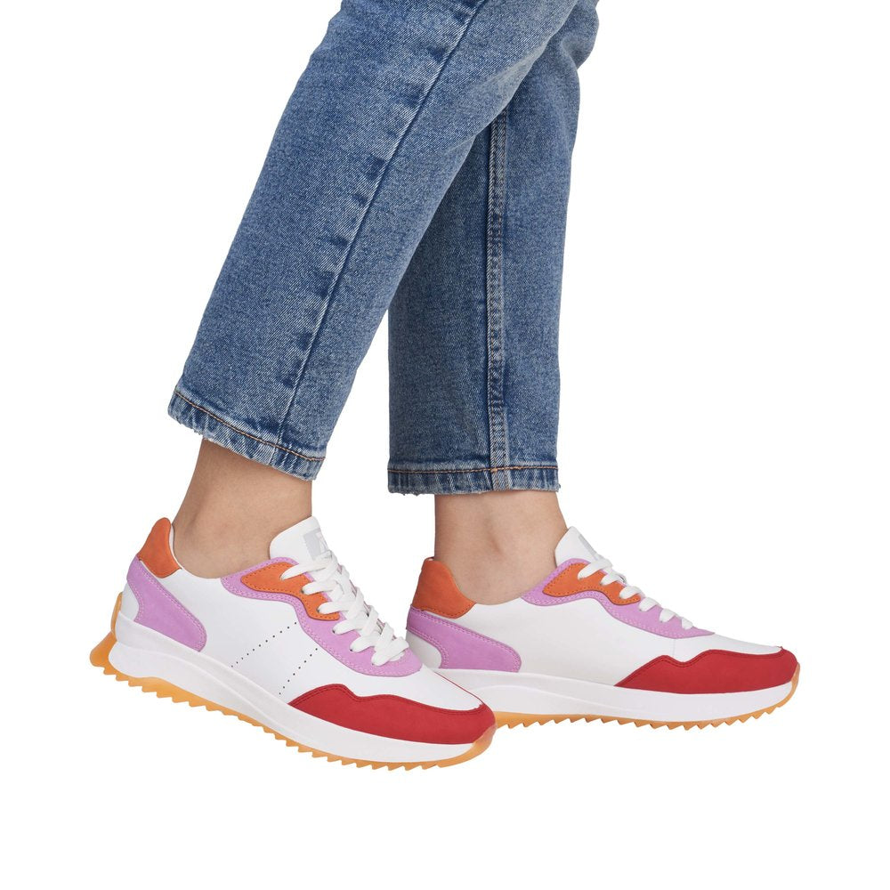 Rieker - Ladies Trainers Red, Pink, White (3333)