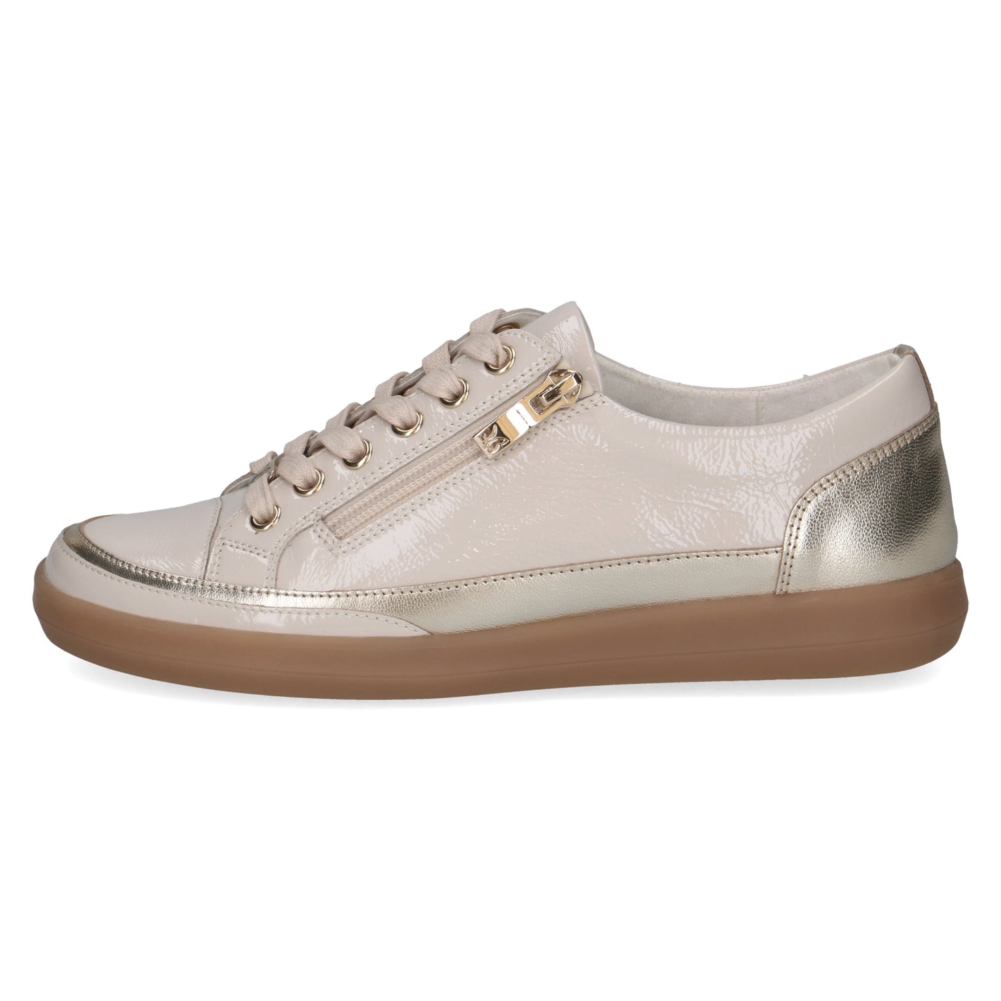 Caprice - Ladies Trainers Cream, Gold (3363)