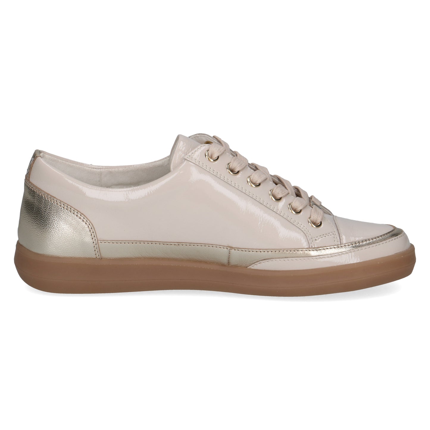 Caprice - Ladies Trainers Cream, Gold (3363)