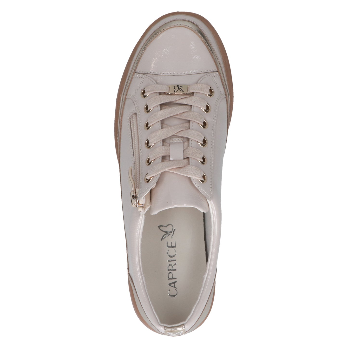 Caprice - Ladies Trainers Cream, Gold (3363)