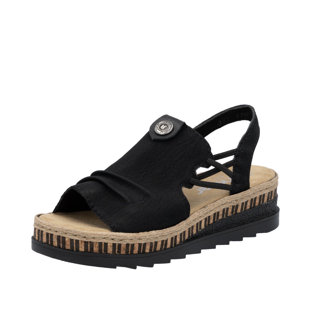 Rieker - Ladies Sandals Black (3422)