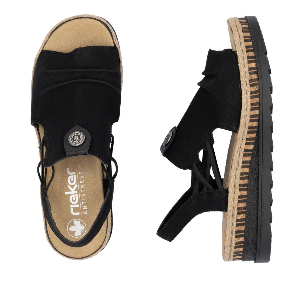 Rieker - Ladies Sandals Black (3422)