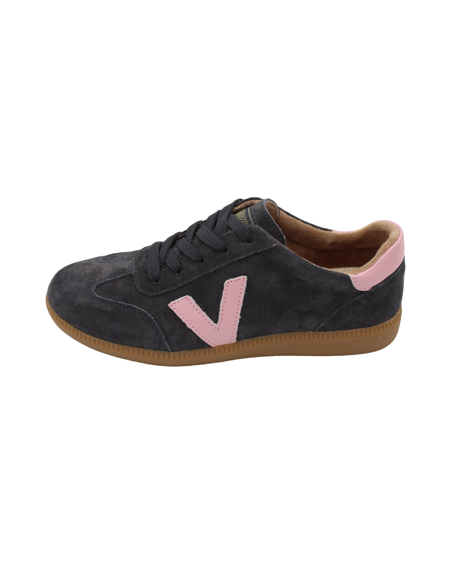 Drilleys - Ladies Trainers Charcoal, Pink (3454)