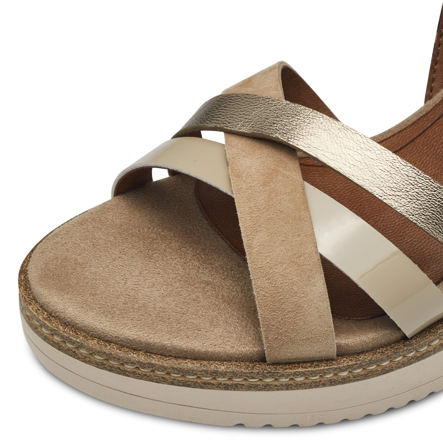 Tamaris - Ladies Sandals Tan Comb (3457)