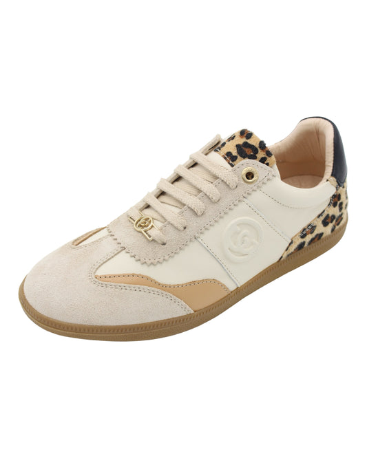 Carmela - Ladies Trainers Beige, Leopard (3726)