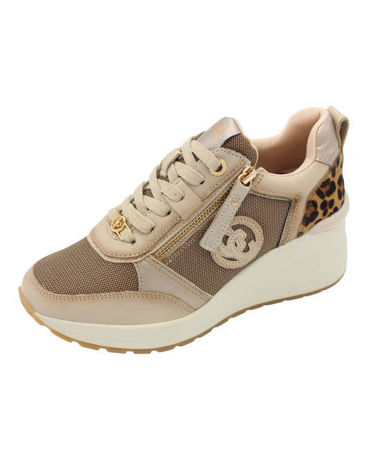 Carmela - Ladies Trainers Beige, Leopard (3728)