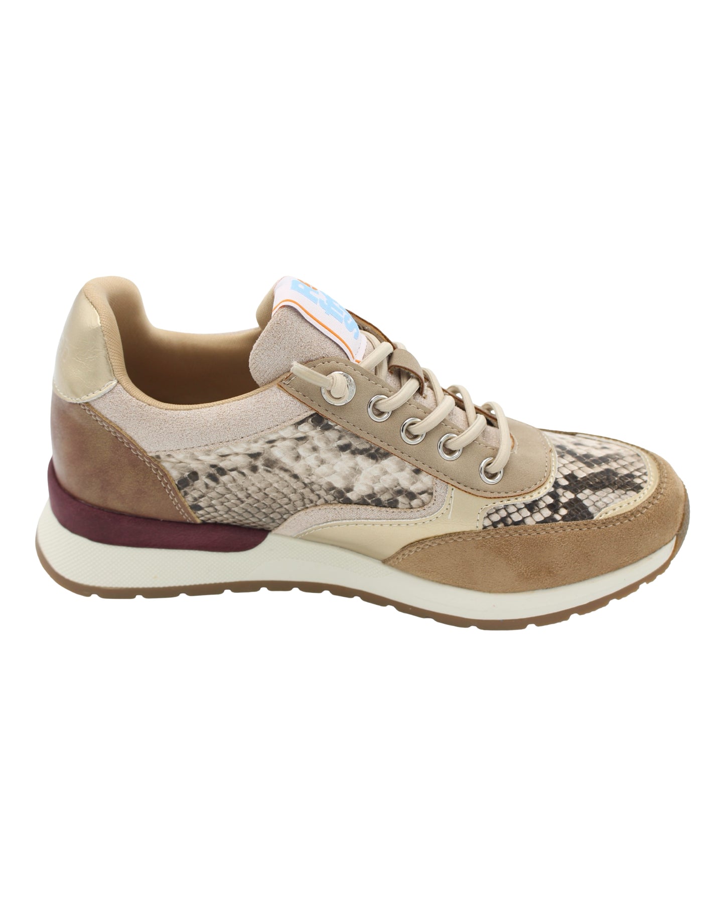 Refresh - Ladies Trainers Beige, Snake (3730)