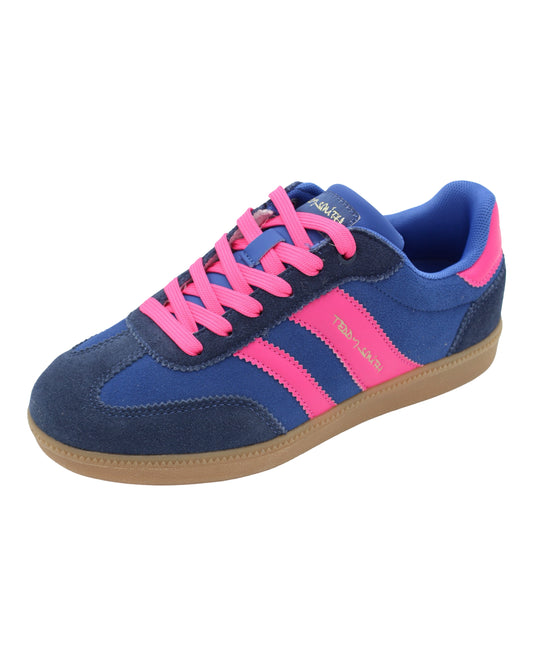 Teddy Smith - Ladies Trainers Blue Suede (3752)