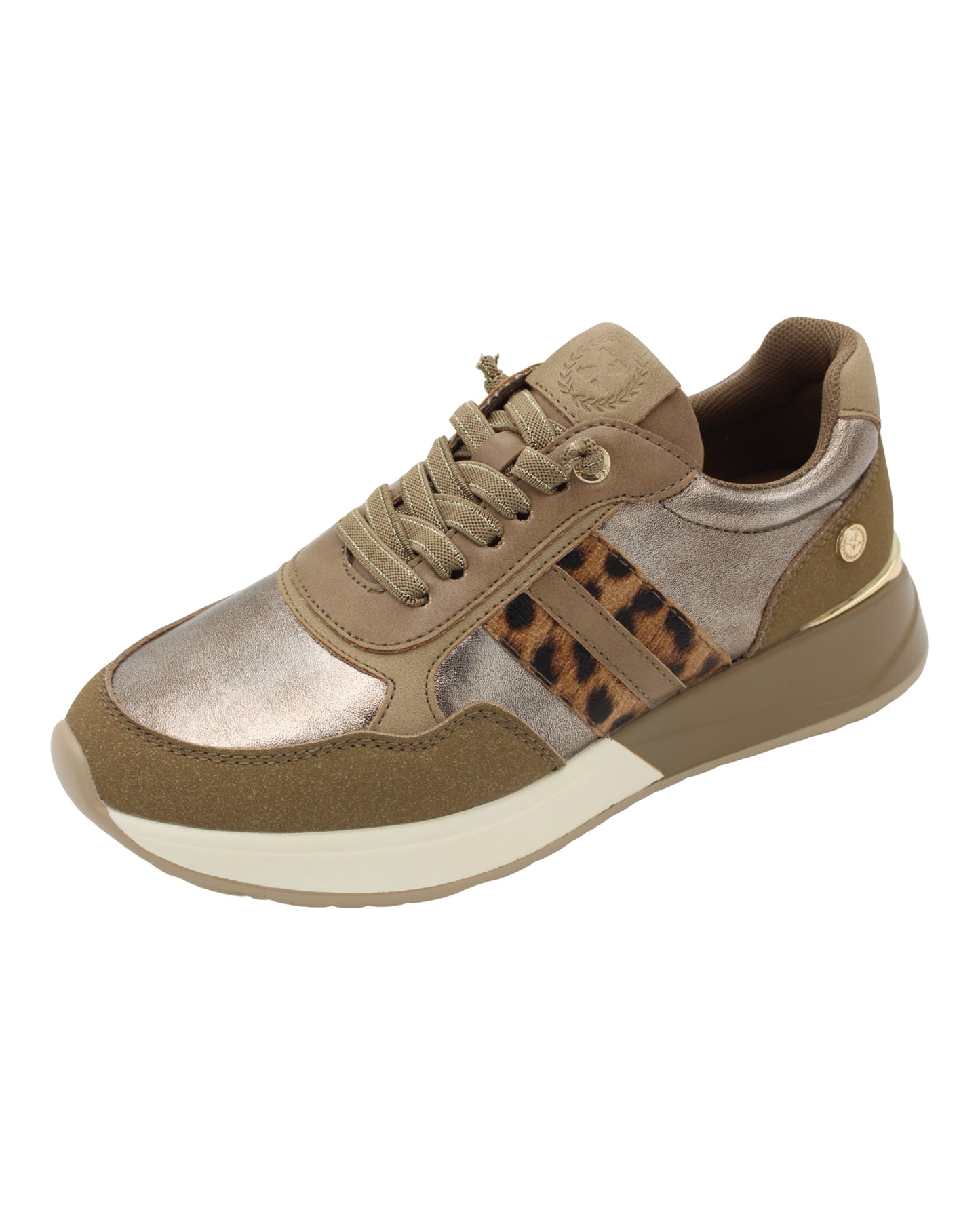Xti - Ladies Trainers Taupe, Leopard (3849)