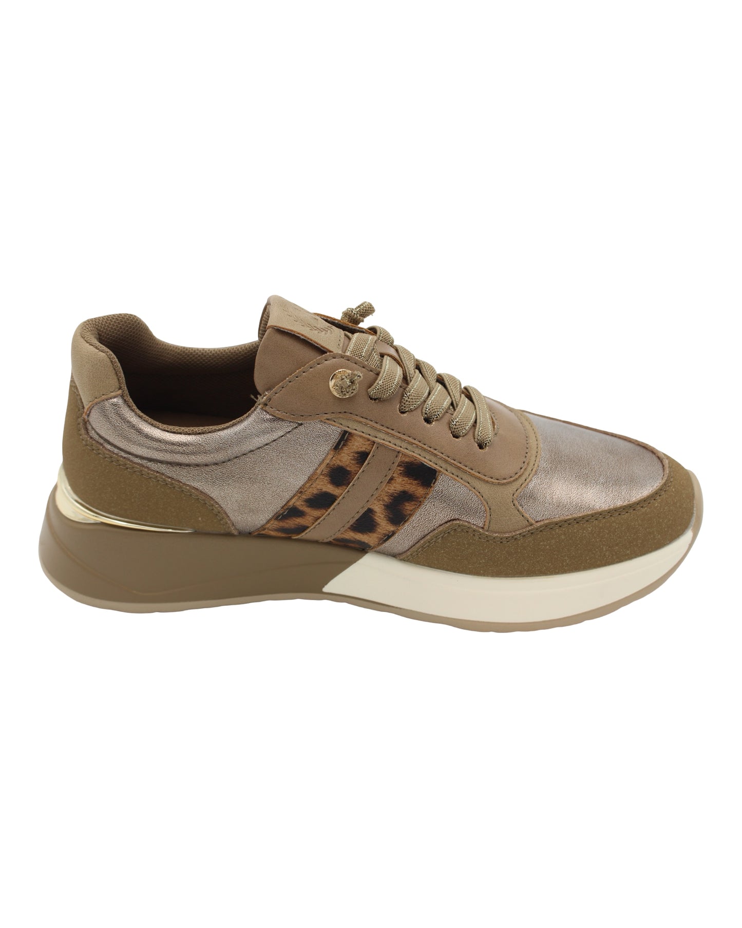 Xti - Ladies Trainers Taupe, Leopard (3849)