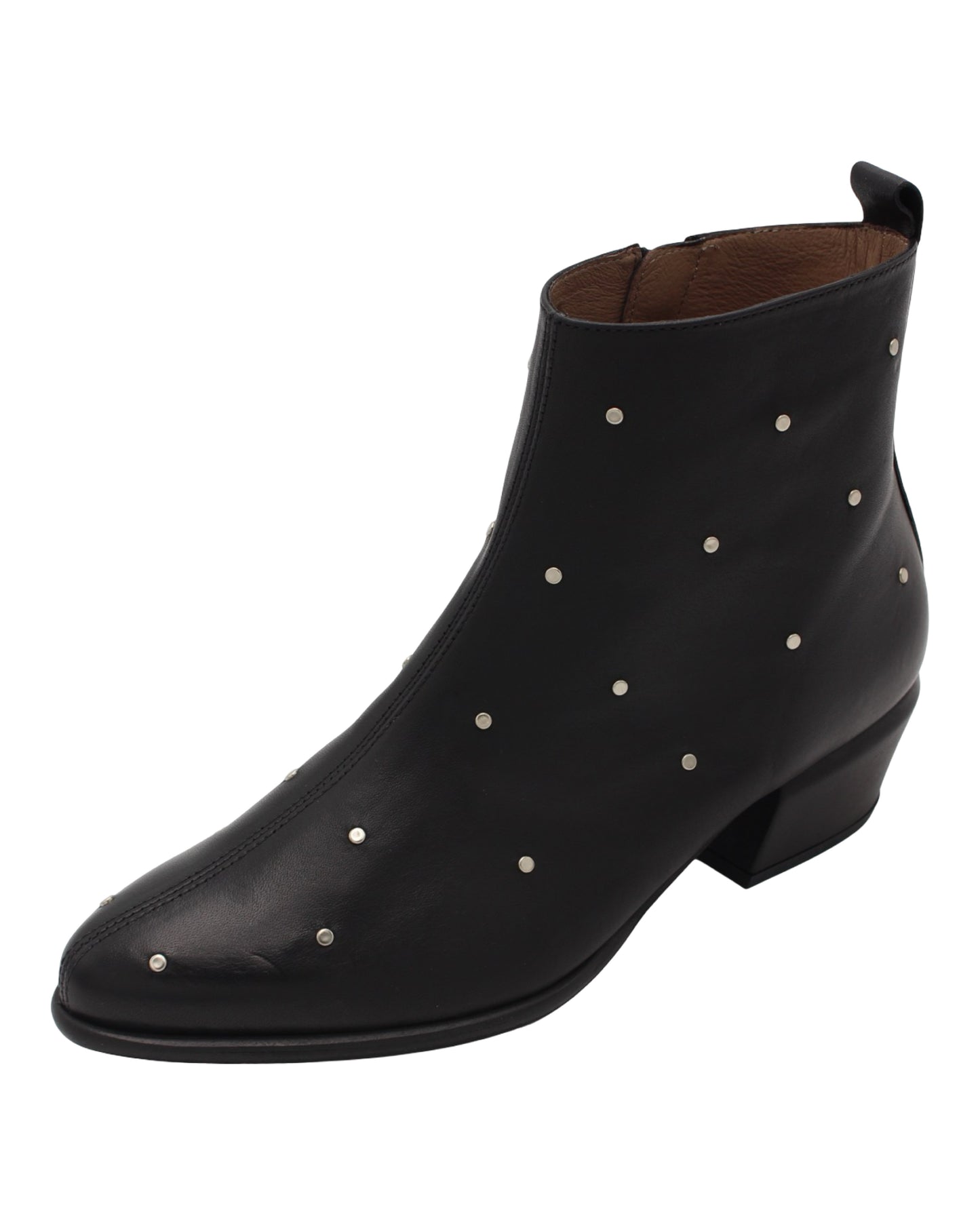 Wonders - Ladies Ankle Boots Black Stud (3862)