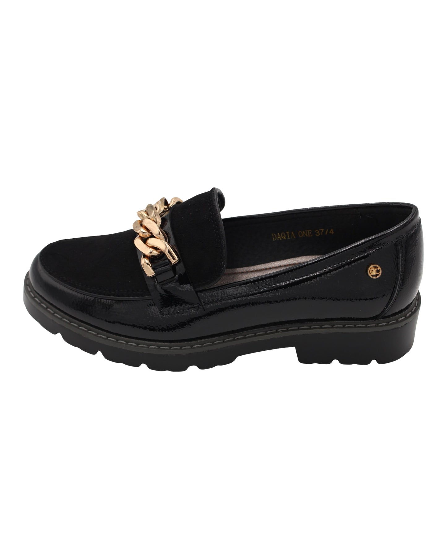 Zanni - Ladies Loafers Black, Gold (3875)