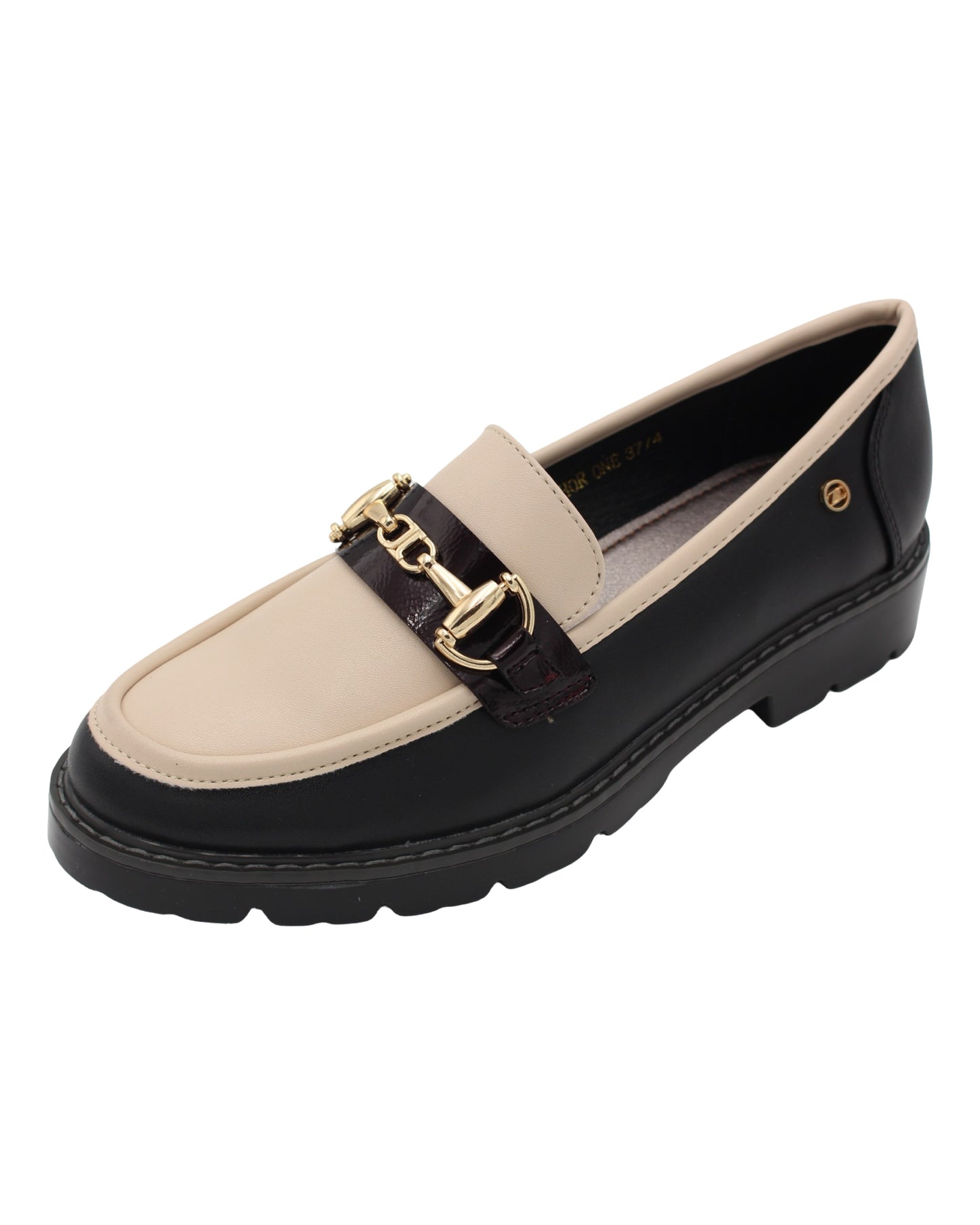 Zanni - Ladies Loafers Black, Cream (3876)