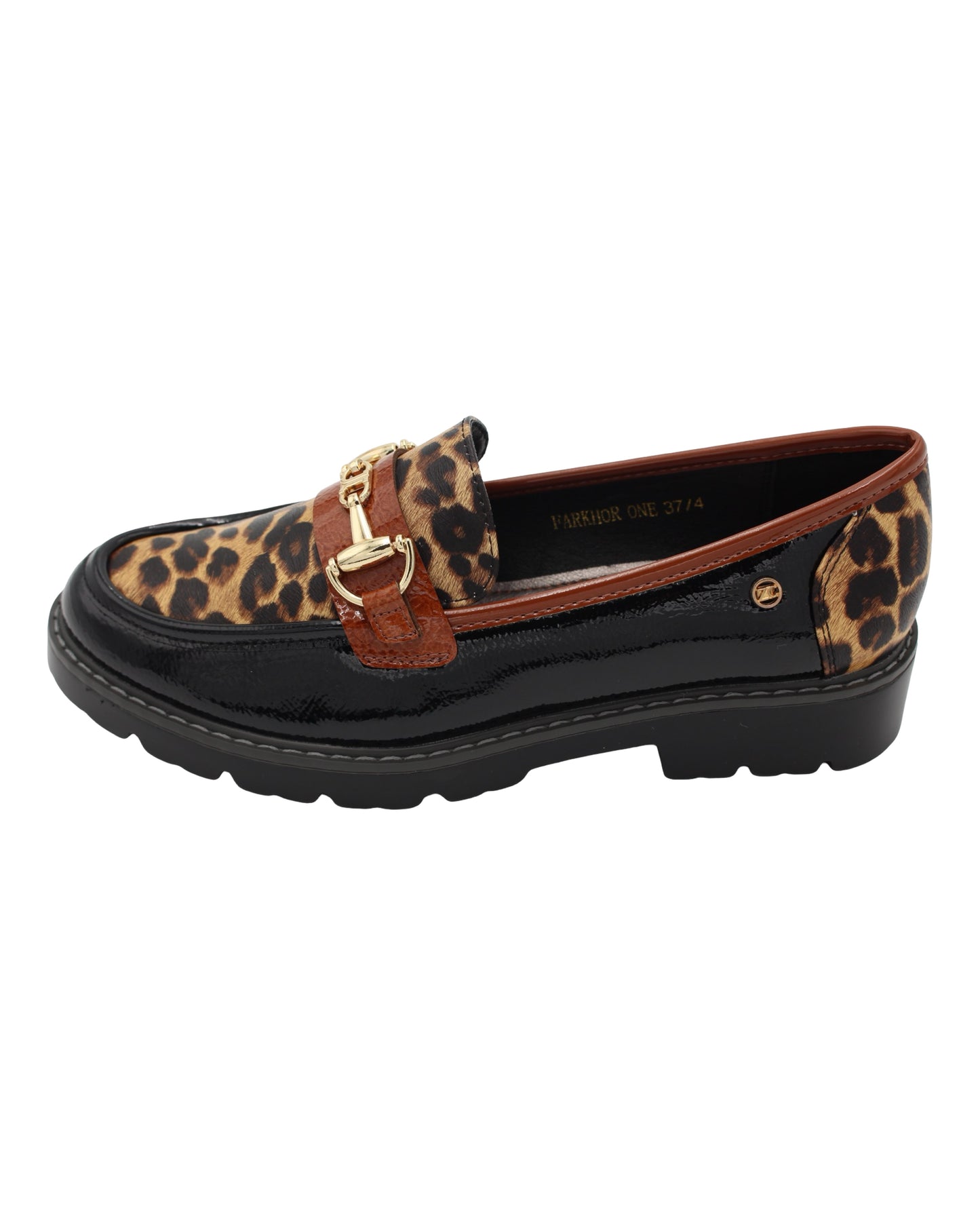 Zanni - Ladies Loafers Black, Leopard, Tan (3877)
