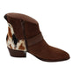 Hispanitas - Ladies Ankle Boots Tan, Cow Print (3888)