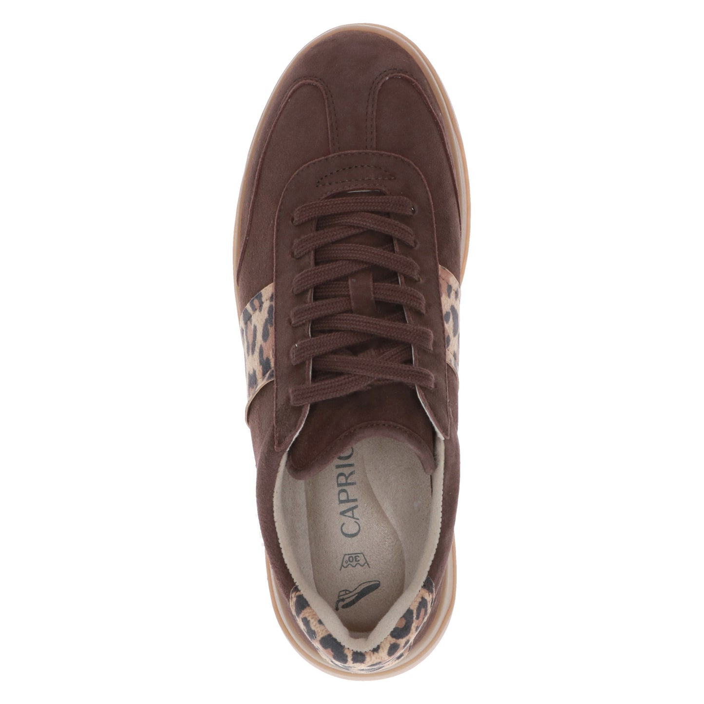Caprice - Ladies Trainers Dark Brown, Leopard (3895)
