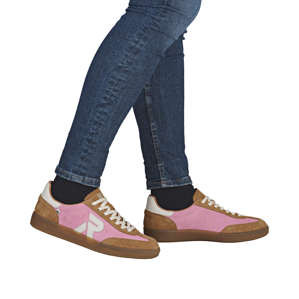 Rieker - Ladies Trainers Tan, Pink (3896)