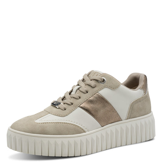 Marco Tozzi - Ladies Trainers Ivory, Grey (3904)
