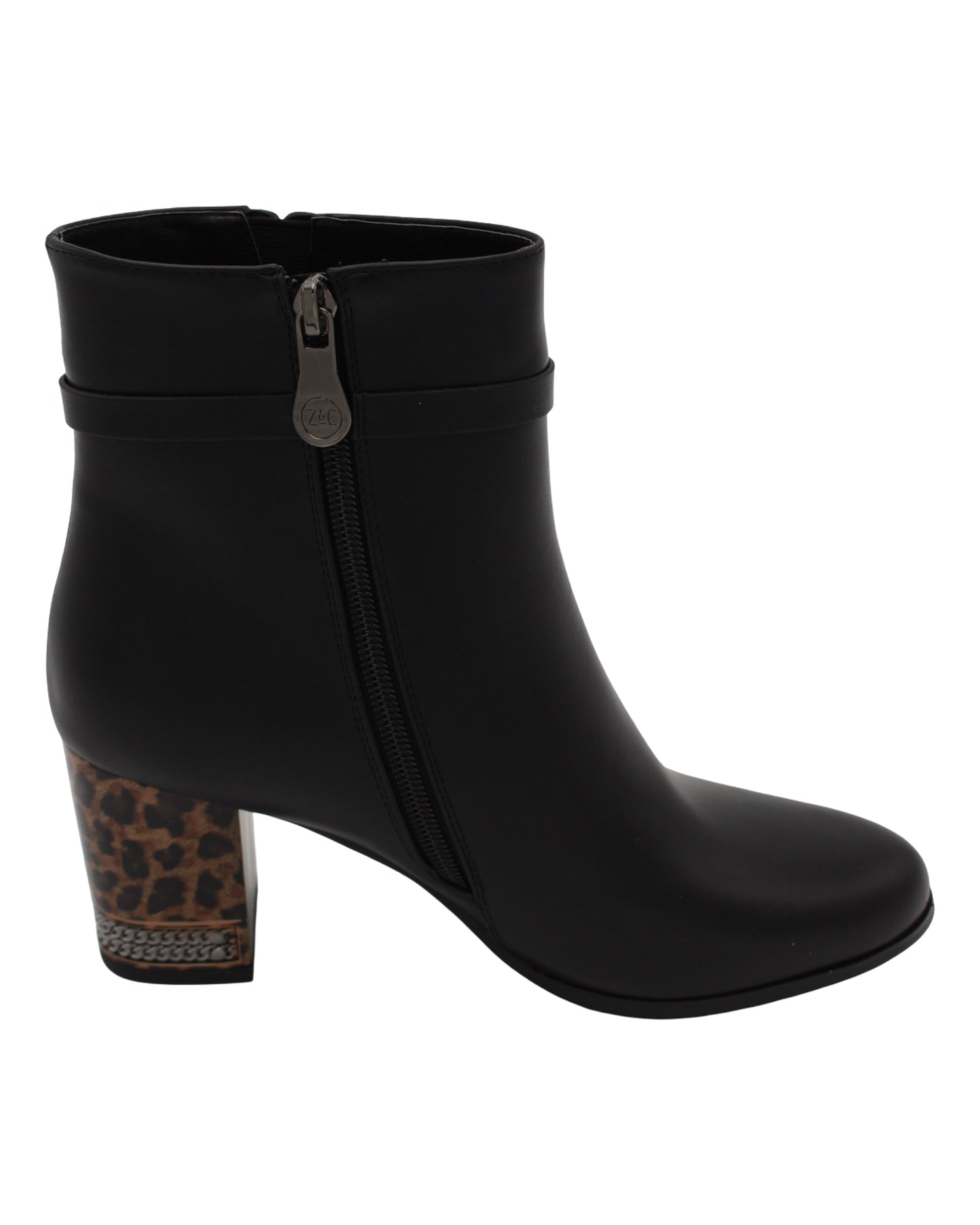 Zanni - Ladies Ankle Boots Black, Leopard (3920)