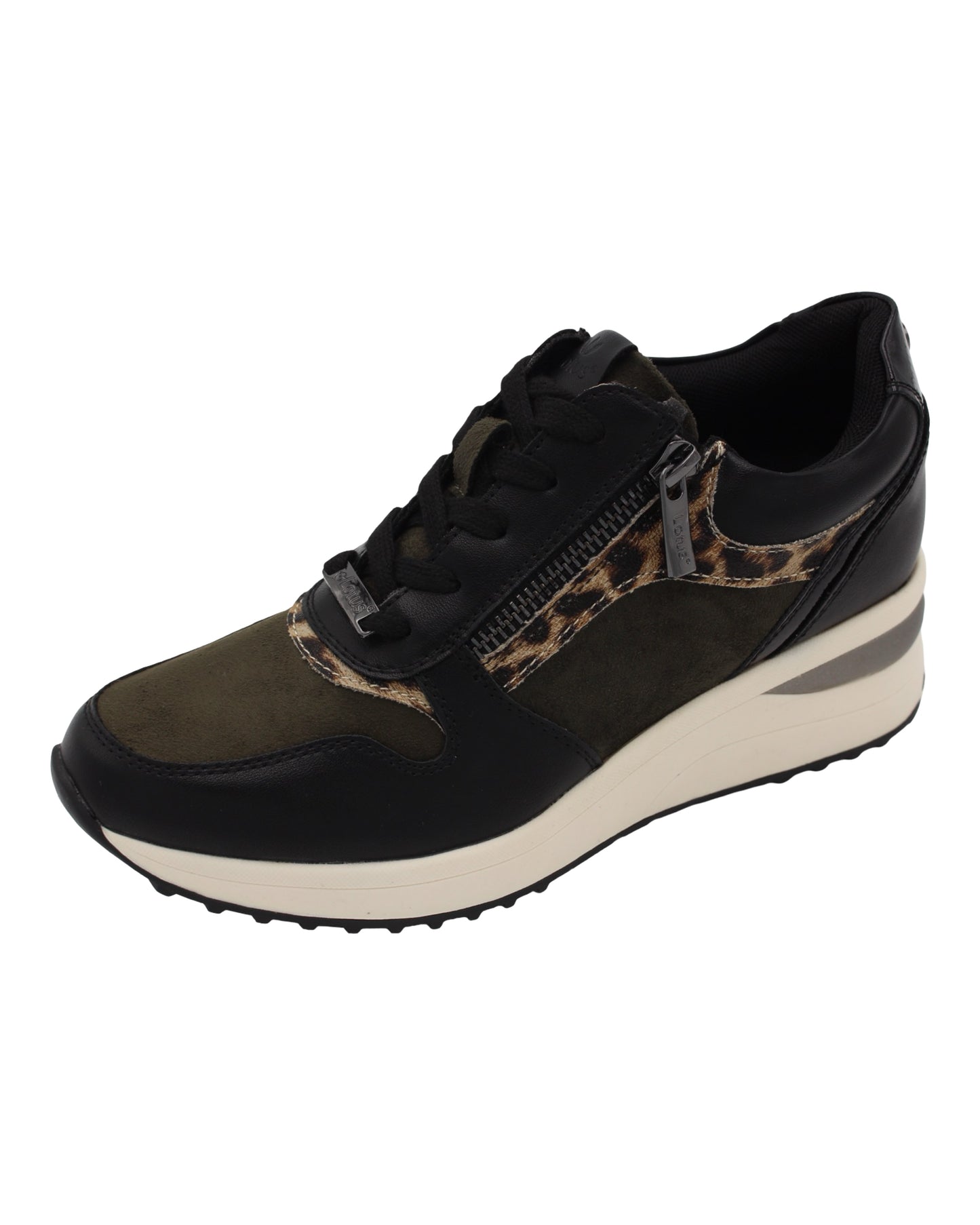 Lotus - Ladies Trainers Black, khaki (3931)