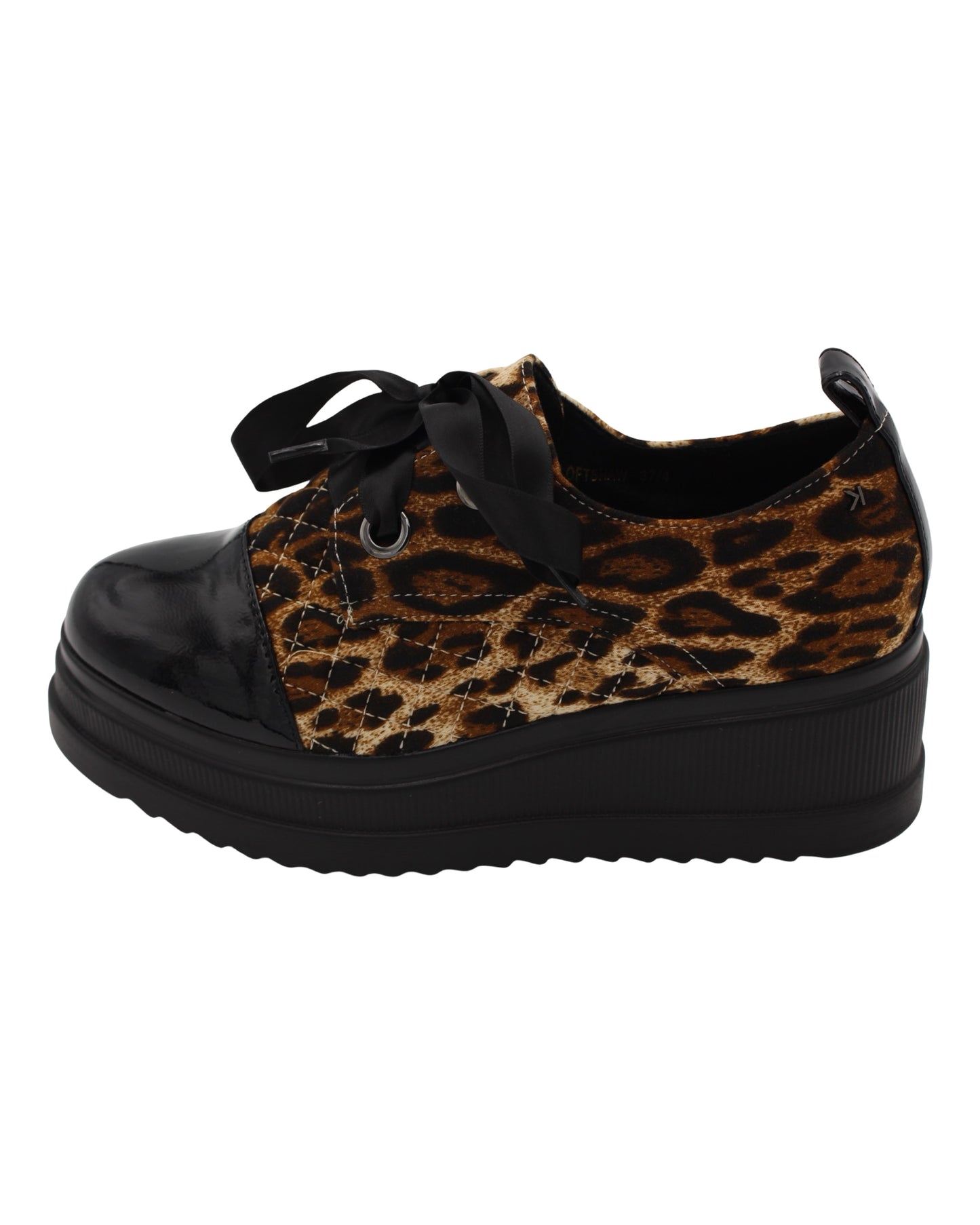 Kate Appleby - Ladies Brogues Black, Cream Leopard (3938)