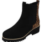 Lunar - Ladies Ankle Boots Black, Leopard (3951)