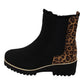 Lunar - Ladies Ankle Boots Black, Leopard (3951)
