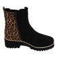 Lunar - Ladies Ankle Boots Black, Leopard (3951)