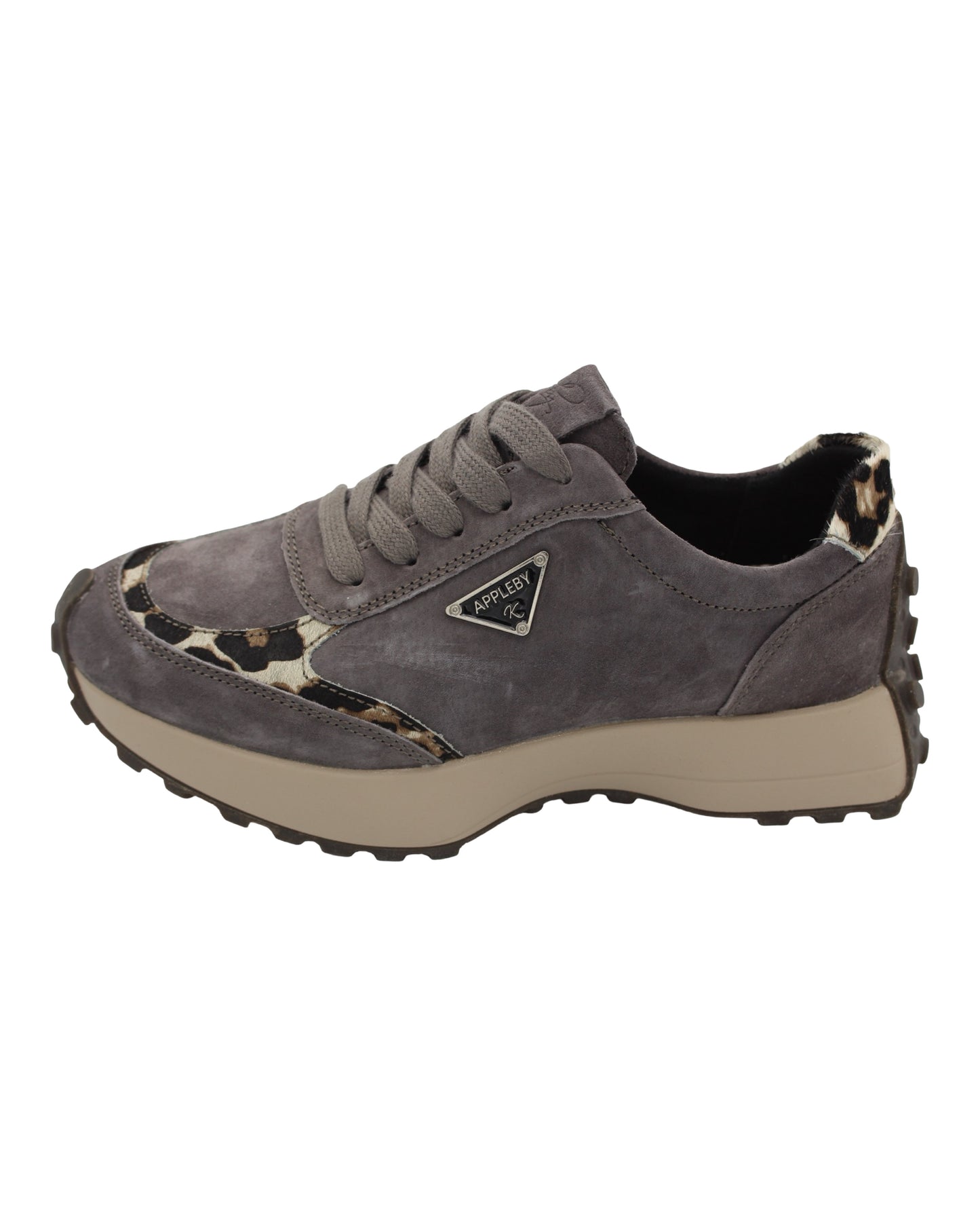 Kate Appleby - Ladies Trainers Grey, Leopard (3956)