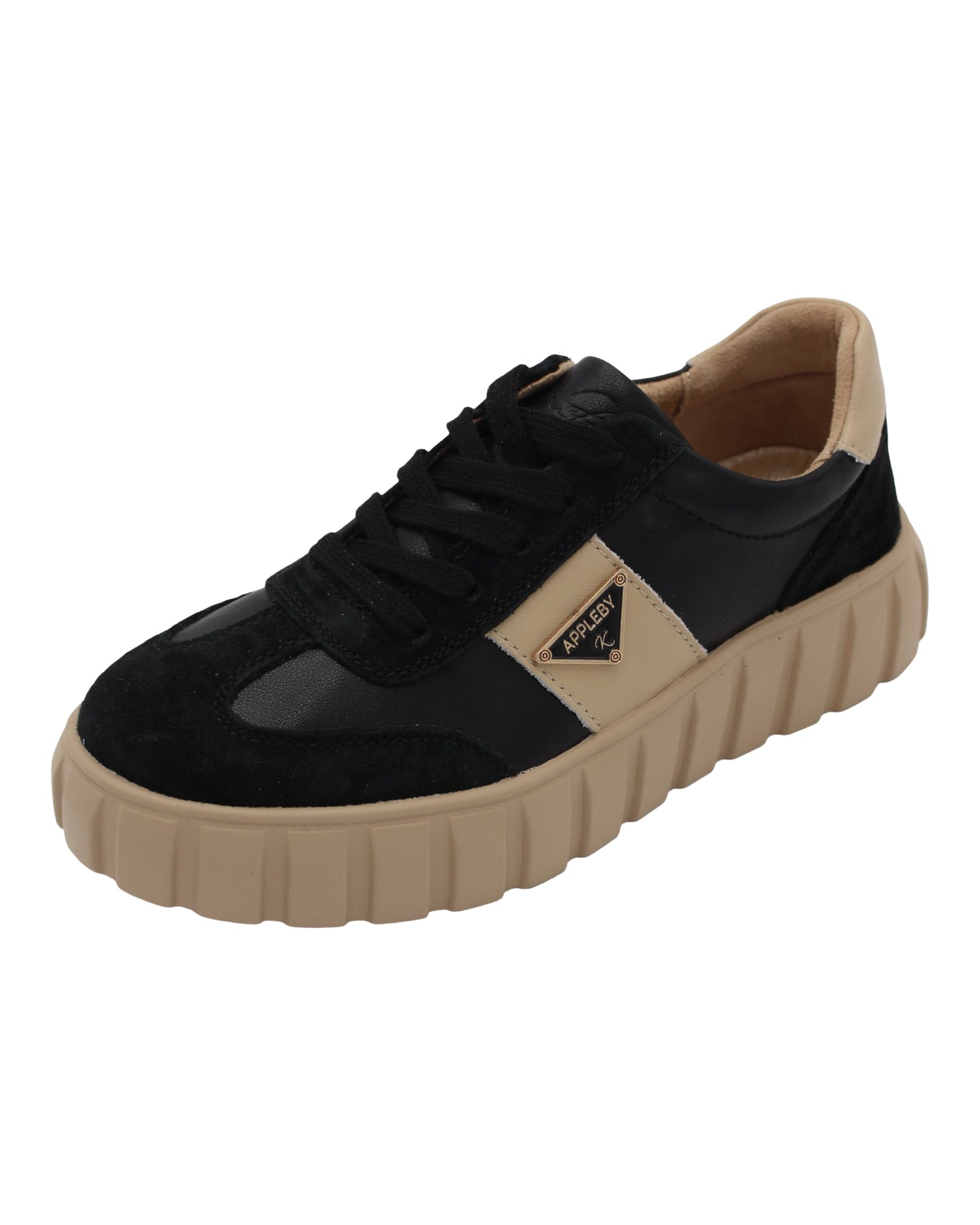 Kate Appleby - Ladies Trainers Black, Beige (3957)