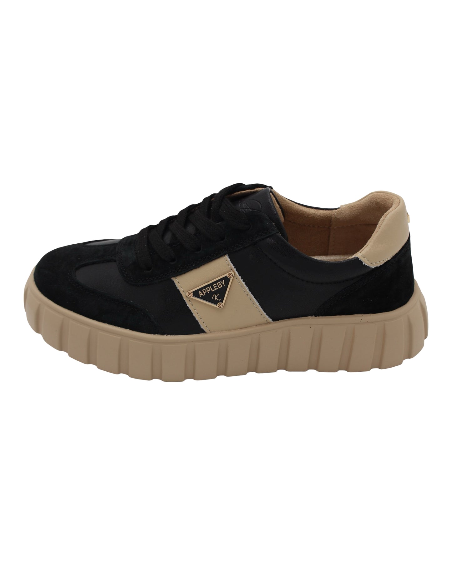 Kate Appleby - Ladies Trainers Black, Beige (3957)