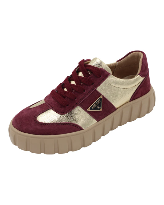 Kate Appleby - Ladies Trainers Wine, Gold, Beige (3983)