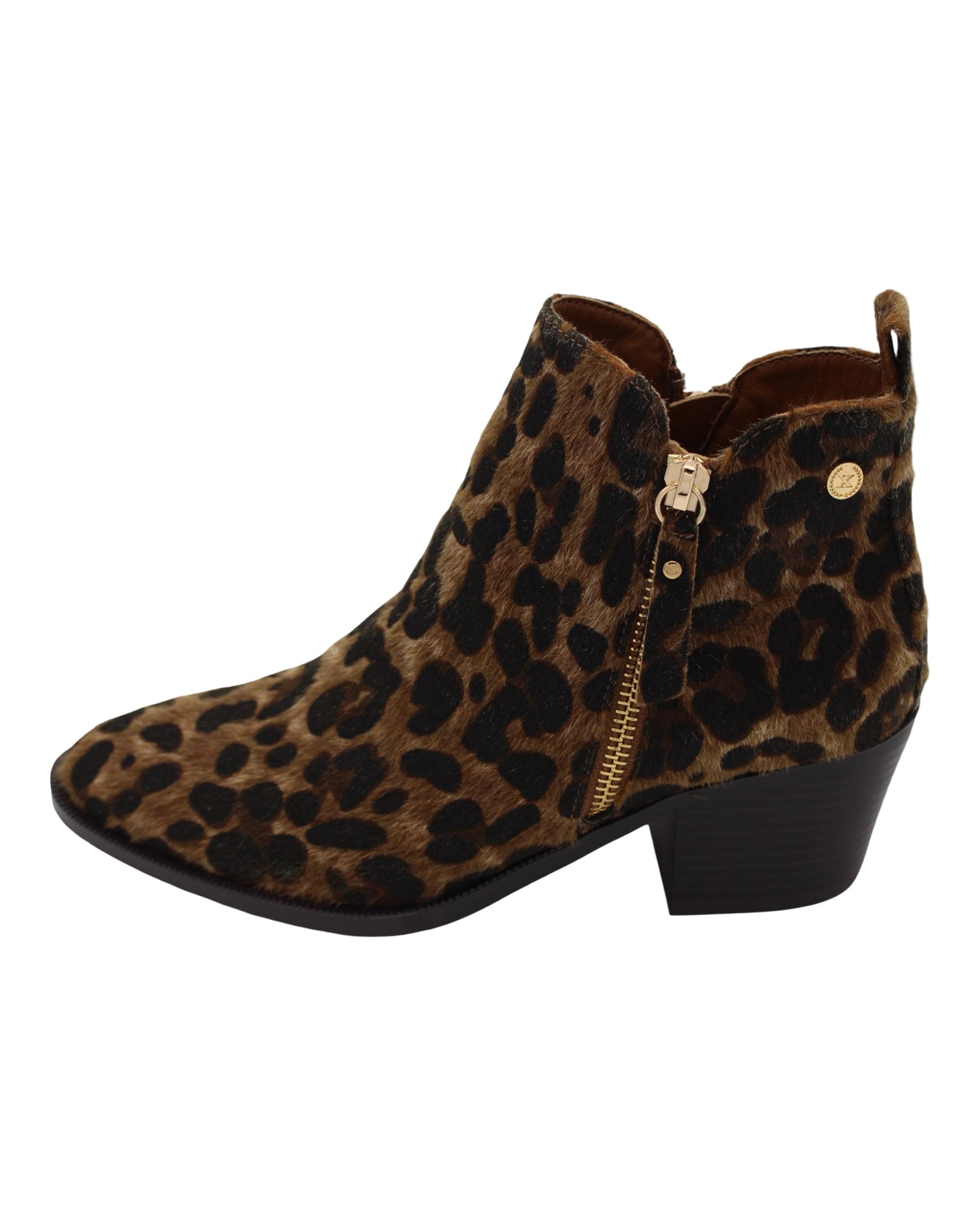 Xti - Ladies Ankle Boots Camel, Leopard (3987)