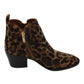 Xti - Ladies Ankle Boots Camel, Leopard (3987)